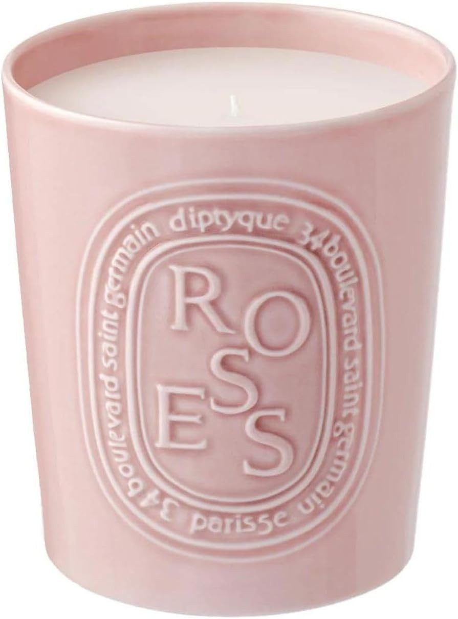 Diptyque Roses Candle 600g Porcelain jar Luxury Candle 100h Burn time 21.1 oz, Pink | Amazon (US)