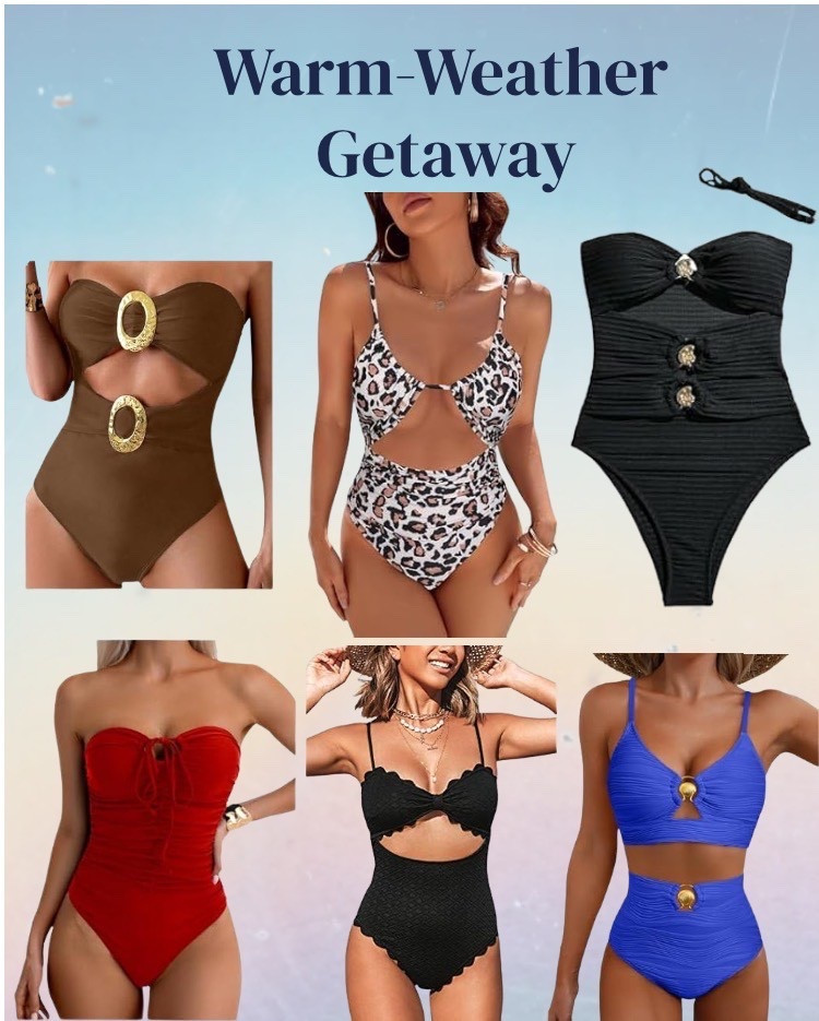 Warm weather getaway swimwear- I have sie xl in each of these 

#LTKFindsUnder50 #LTKTravel #LTKOver40