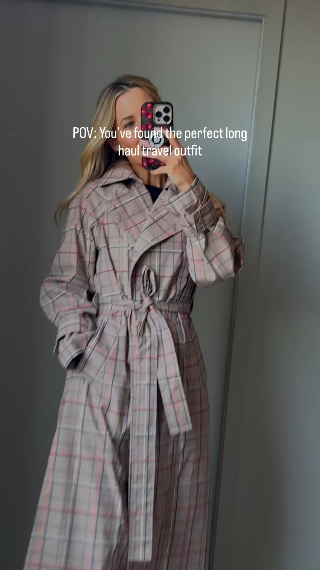 ad 
@Sweaty Betty Limited 

Wearing XS in the Trench
Wearing 8 Regular in trousers and XS in the tshirt and sweatshirt 
