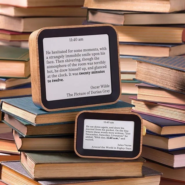 Literary Clock- Observe the passage of time as every minute of the day transforms into literary quotes drawn from more than 13,000 classics over the past six centuries.

Mothers Day Gift from Uncommon Goods 
#books #reading 
#mothersday  #mom #giftsformom #uncommongoods #giftsforher


#LTKmomlife #LTKMothersDay #LTKstorytime