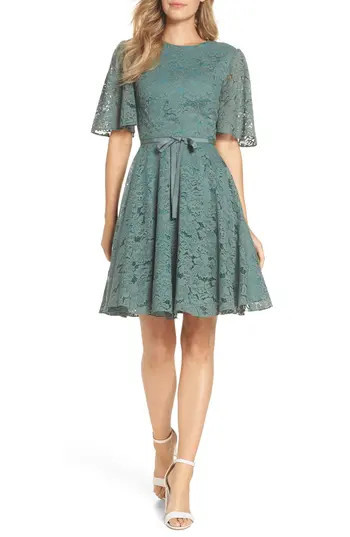 Women's Gal Meets Glam Collection Harper Lace Fit & Flare Dress | Nordstrom