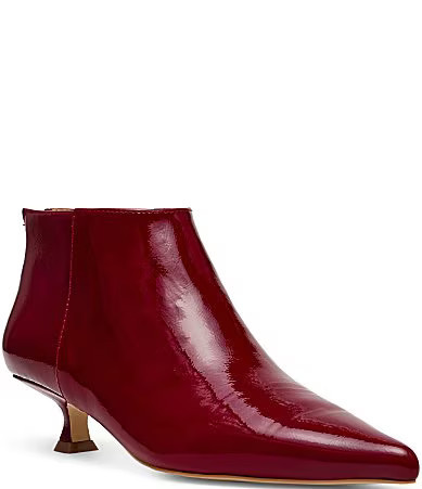 Steve Madden Grant Patent Leather Kitten Heel Ankle Booties - 9 | Dillard's