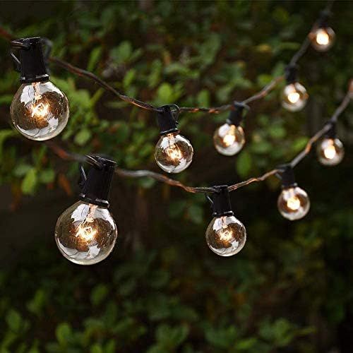 2 Pack Outdoor String Lights 25Ft G40 Globe Patio Lights with 25 Edison G40 Glass Bulbs(1 Spare),... | Amazon (US)