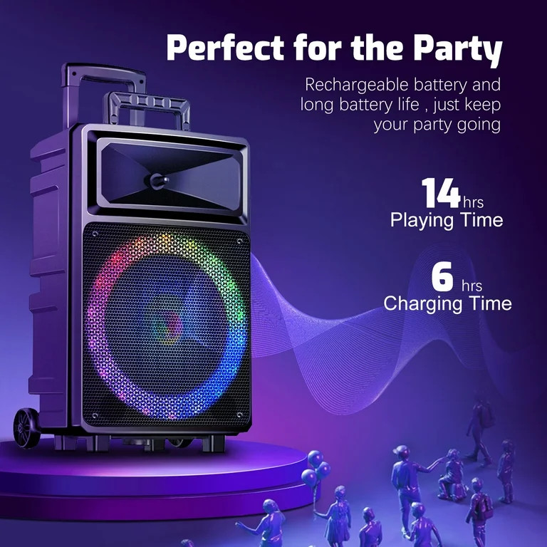 Seenda Karaoke Machine with 2 Wireless Microphones, Bluetooth Speaker, and Portable PA System –... | Walmart (US)