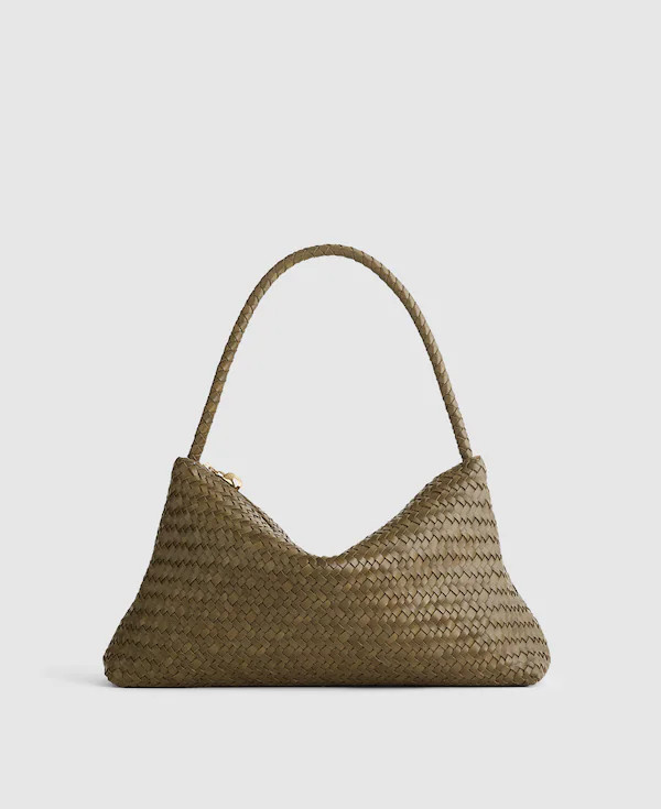 The Signature Woven Zip Top Shoulder Bag | Madewell