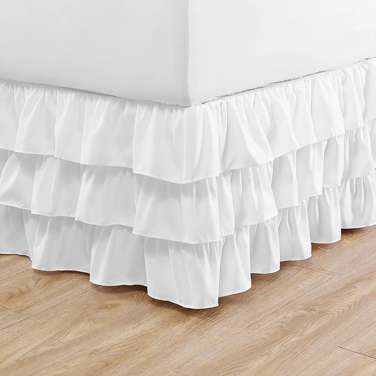 Betsey JohnsonSolid White Ruffled Bed Skirt | Wayfair North America