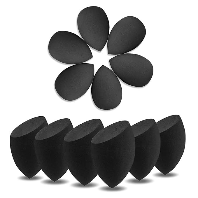 12 Pcs Black Makeup Sponges for Foundation Bulk Latex-Free Reusable big Beauty Sponge Blender Cos... | Amazon (US)