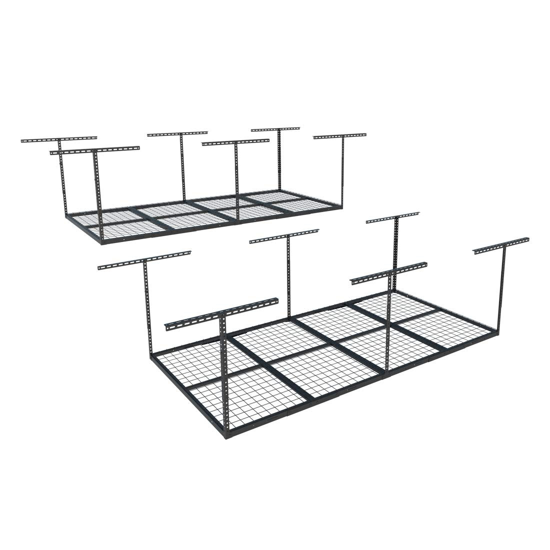 FLEXIMOUNTS 4x8 Overhead Garage Storage Rack, Adjustable Organization System, Heavy-Duty Metal Ce... | Amazon (US)