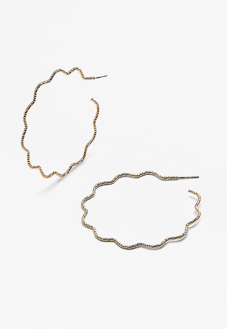 Wavy Hoop Earrings | Maurices