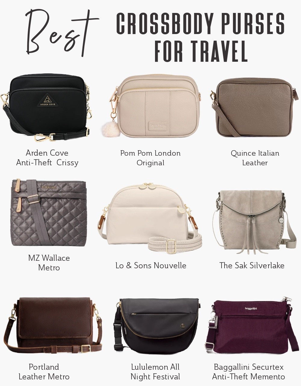 The right crossbody can totally level up your travel game. 👜 💃🛬  Whether you're looking for packability, style or anti-theft features, our community’s favorite travel purses keep you hands-free and your essentials close and secure. 👛🙌

Crossbody Purse | Purses For Europe | Womens Bag Fashion | Crossbody Shoulder Bag | Travel Bags For Women | Travel Fashion | Stylish Travel

#LTKtravel #LTKbag #LTKeurope
