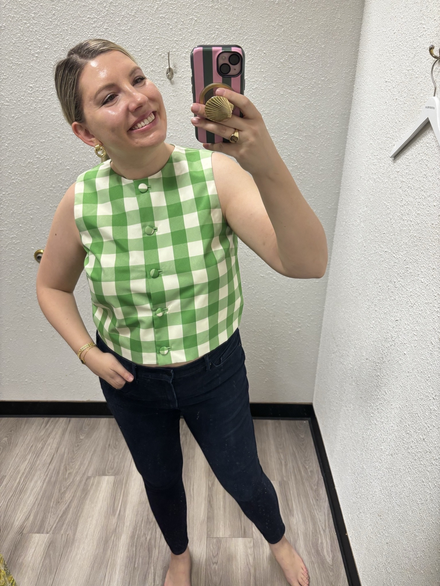 This top and skirt set are ADORABLE. It was love at first sight for me.
Fit on the top is true to size but the skirt (also linked) runs small! I sized up for both length and comfort.



#LTKTall #LTKMidsize #LTKSeasonal