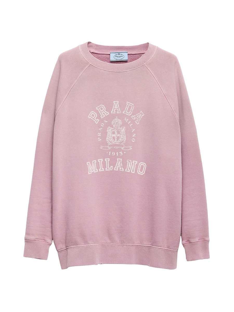 Women's Cotton Crewneck Sweatshirt - Pink - Size XS | Saks Fifth Avenue