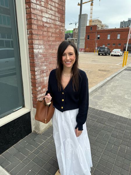 Rag and bone navy cardigan (xs) with red dress boutique white maxi skirt. The best white skirt for spring! I am SO obsessed! Marc fisher raffia ballet flats (use code styledjen20 for 20% off their entire website), Kendra Scott necklace 



#LTKSeasonal #LTKfindsunder100 #LTKstyletip