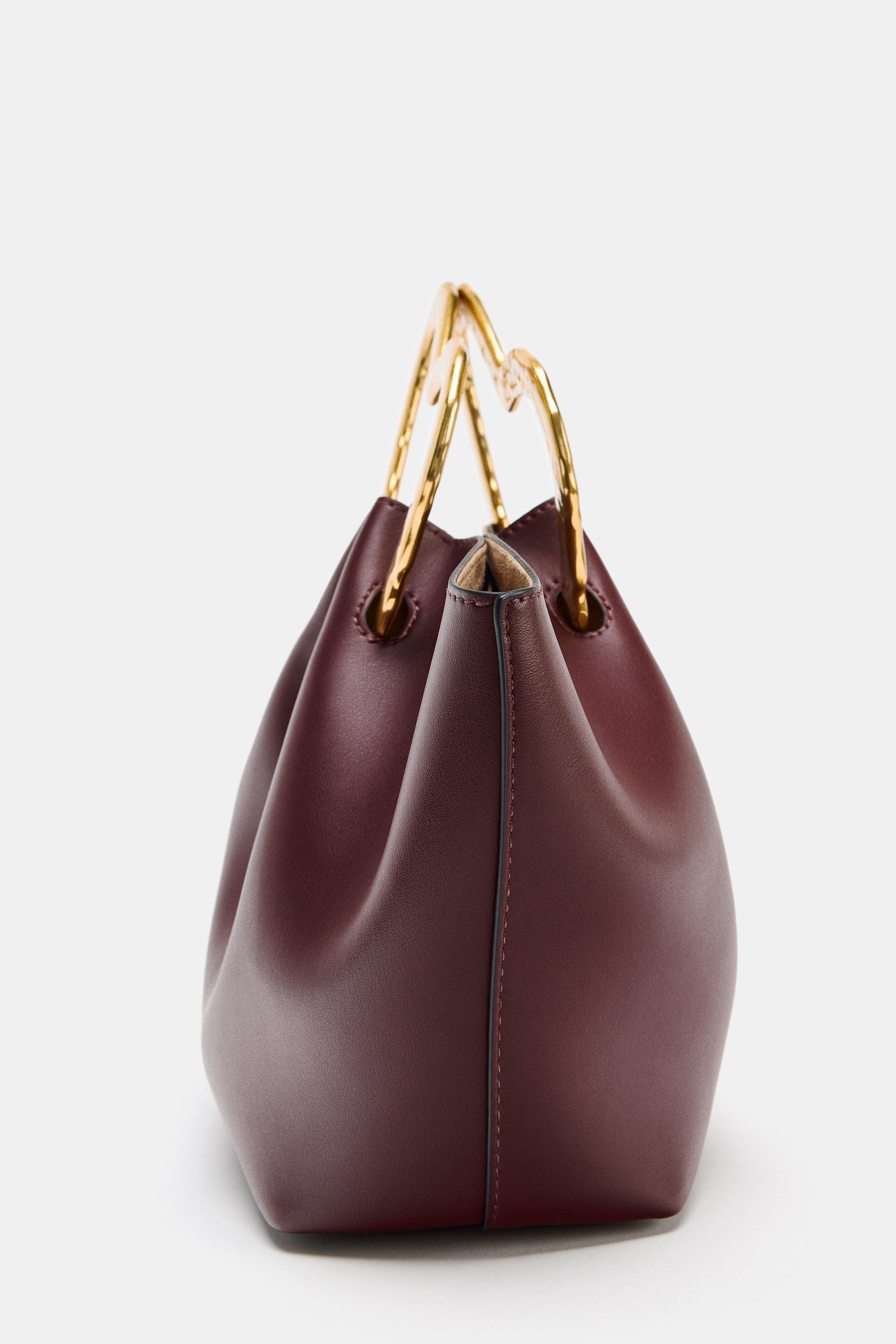 METAL-HANDLE HANDBAG | Zara US