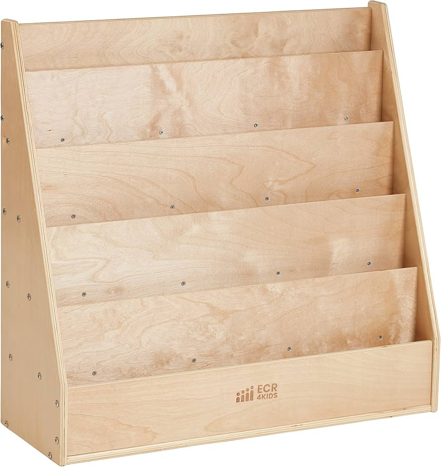 ECR4Kids Streamline Single-Sided Book Display with Storage, Classroom Bookshelf, Natural | Amazon (US)