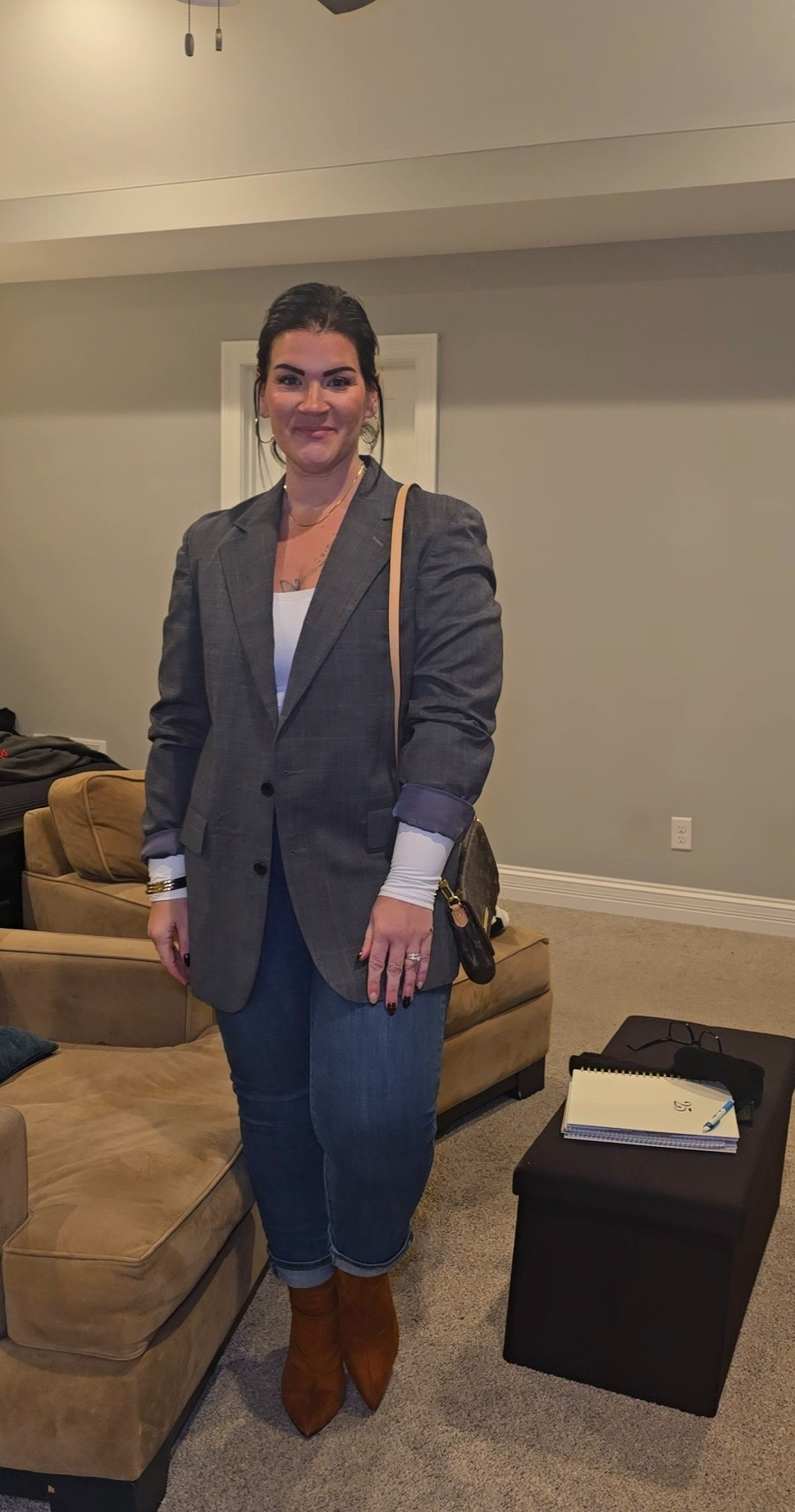 Family dinner night for my son's birthday!! The jacket is thrifted! 😭

#LTKOver40 #LTKootd #LTKMidsize