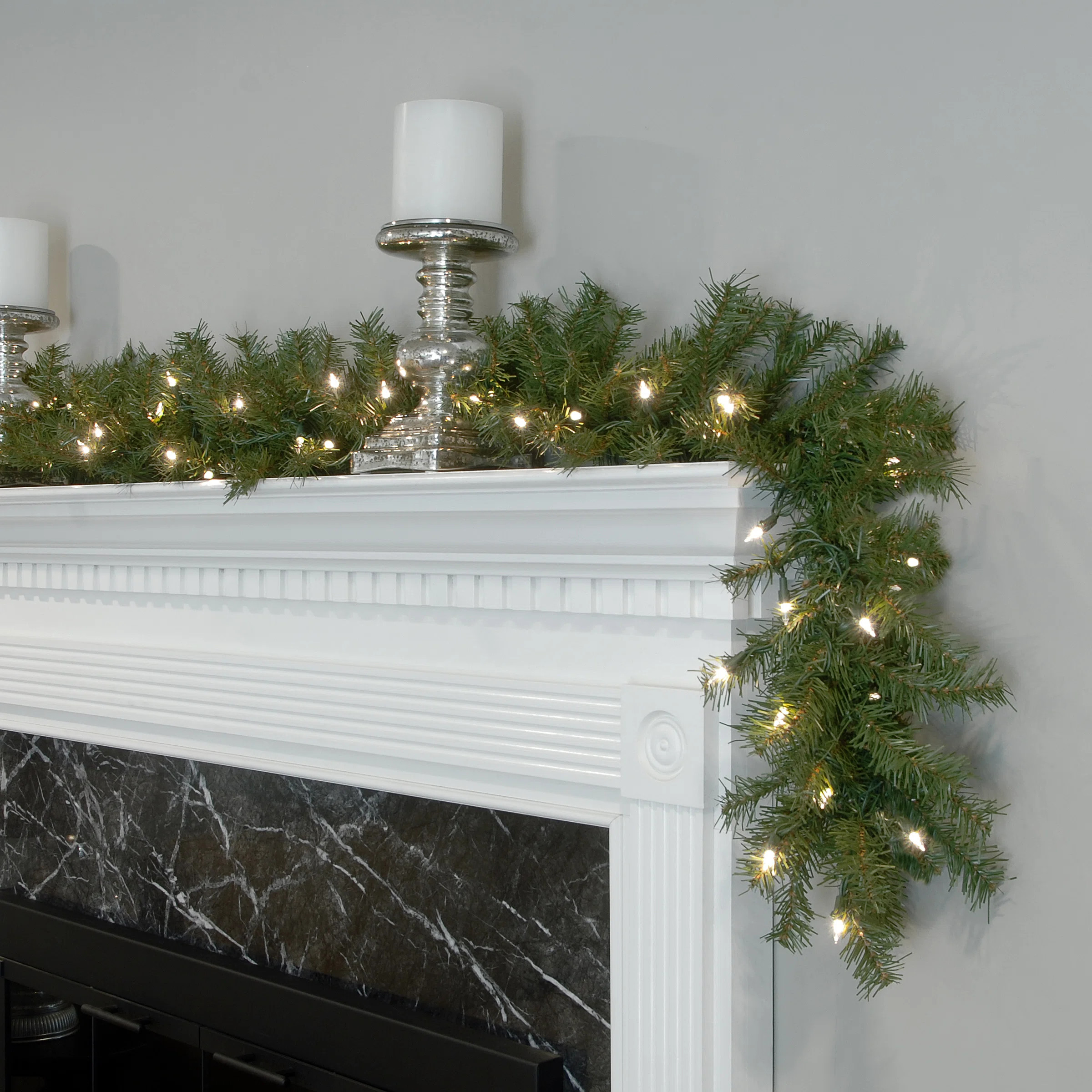 9ft. Norwood Fir Garland with Dual Color LED Lights | Wayfair North America