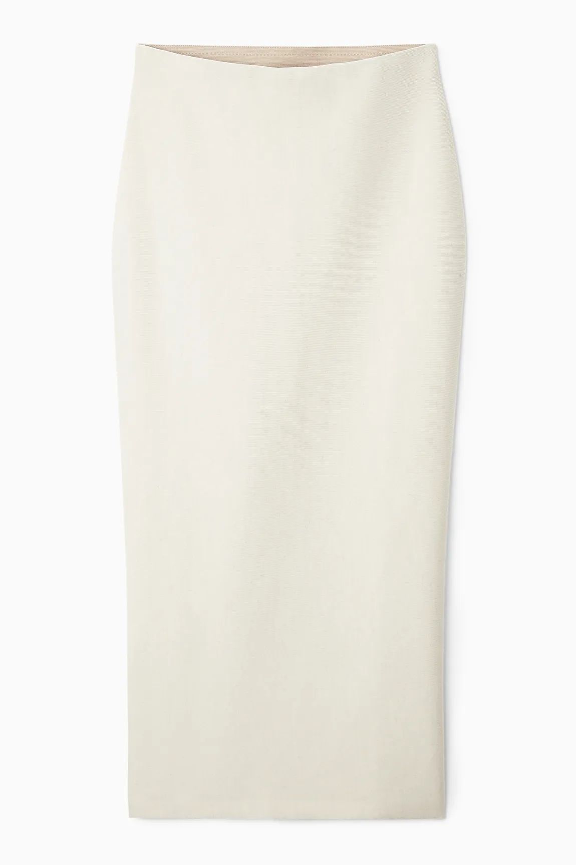 DOUBLE-FACED WOOL COLUMN MAXI SKIRT - OFF WHITE - Skirts - COS | COS (US)