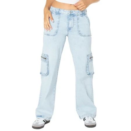 Celebrity Pink Juniors Mid Rise Wide Leg Cargo Pant (Sizes 1-21) | Walmart (US)