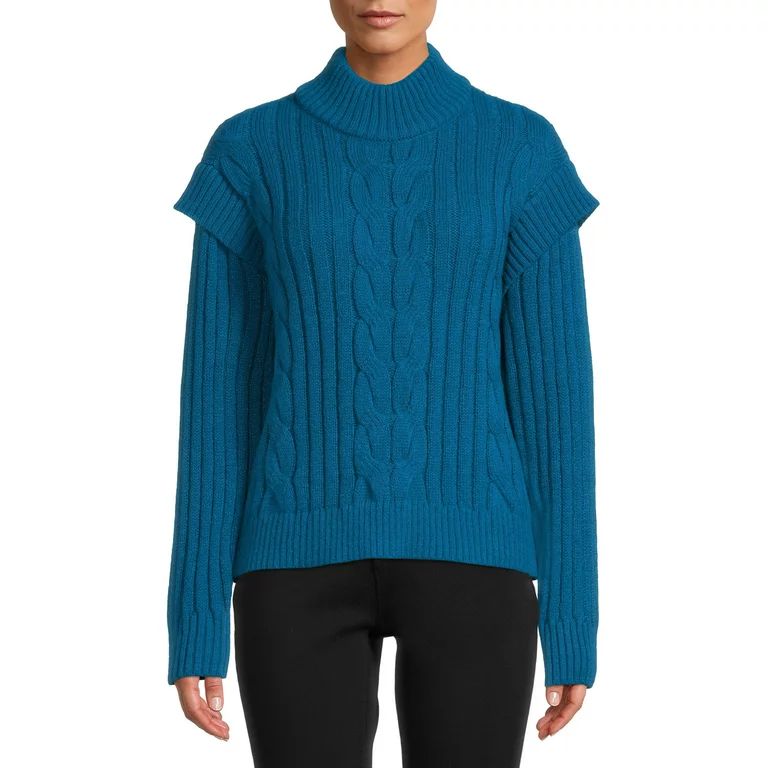 Time and True Women's Mock Neck Sweater | Walmart (US)