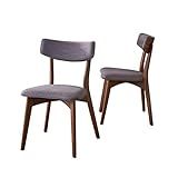 Christopher Knight Home Abrielle Mid-Century Modern Fabric Dining Chairs with Natural Walnut Fini... | Amazon (US)