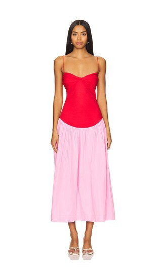 SWF x REVOLVE Drop Waist Dress in Red. - size S | Revolve Clothing (Global)