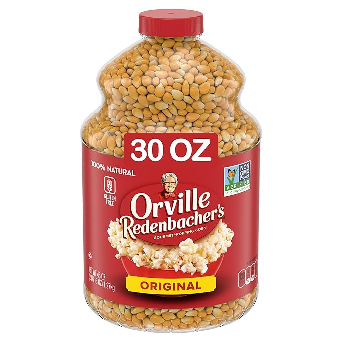 Orville Redenbacher's Gourmet Popcorn Kernels, Original Yellow, 4g Fiber Per Serving, Movie Night... | Amazon (US)