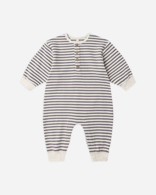 Relaxed Jumpsuit Slate Stripe | Rylee + Cru