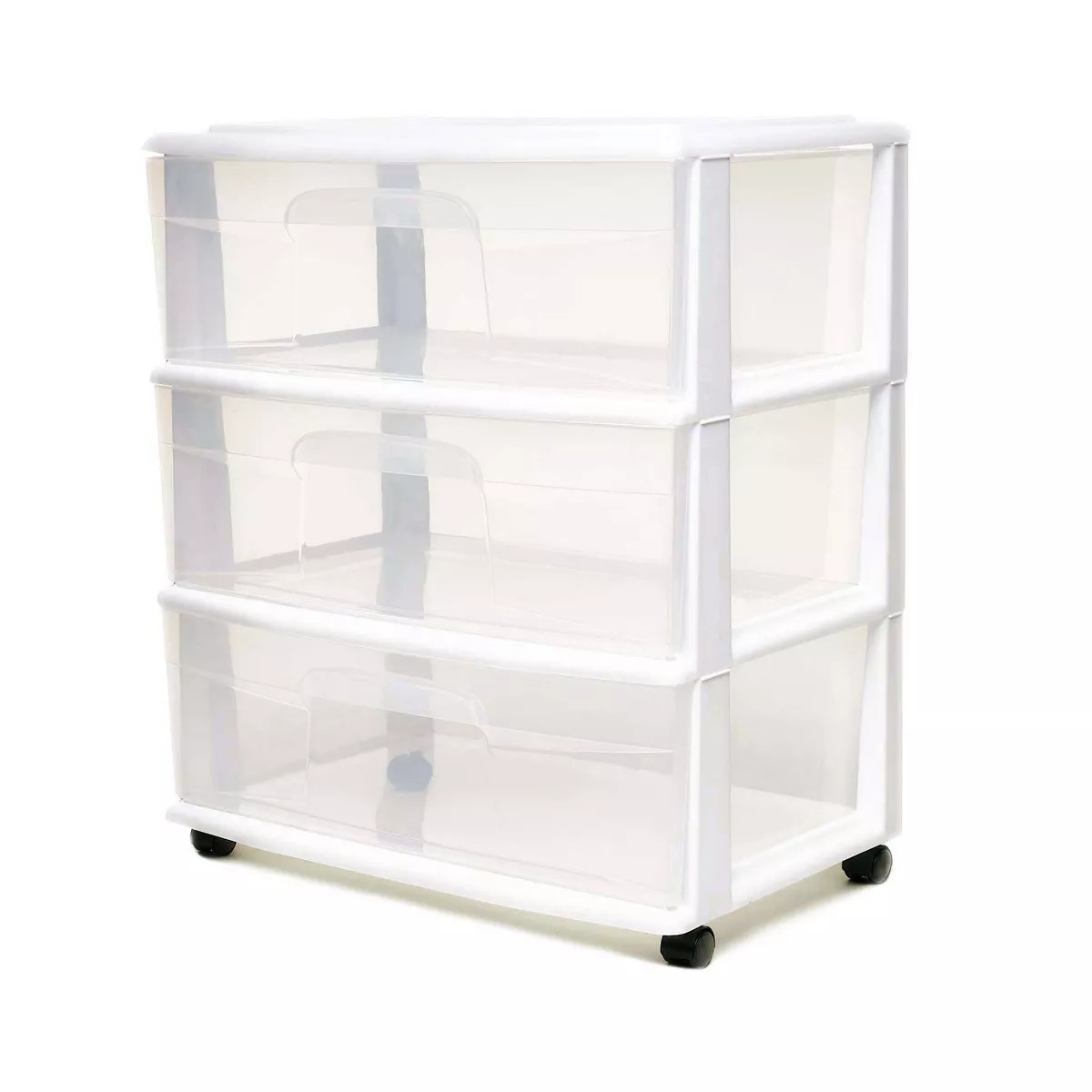 Homz Plastic 3 Clear Drawer Compact Home Rolling Storage Container Tower for Small to Medium Size... | Target
