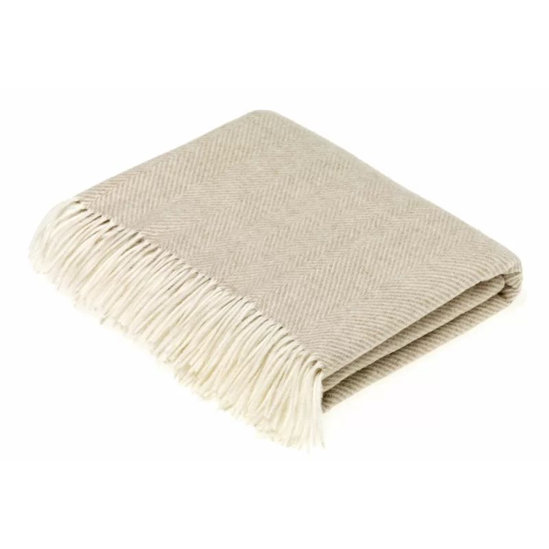 Lucchesi Merino Herringbone Wool Throw | Wayfair North America