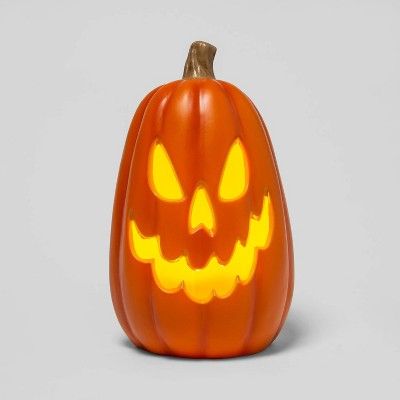 16&#34; Lit Pumpkin Orange Halloween Decorative Prop - Hyde &#38; EEK! Boutique&#8482; | Target