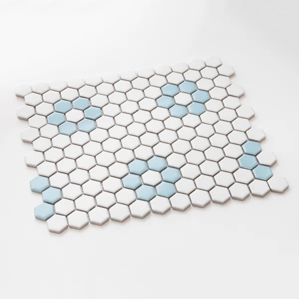 Value Series 1“ x 1" Porcelain Honeycomb Mosaic Wall & Floor Tile | Wayfair North America