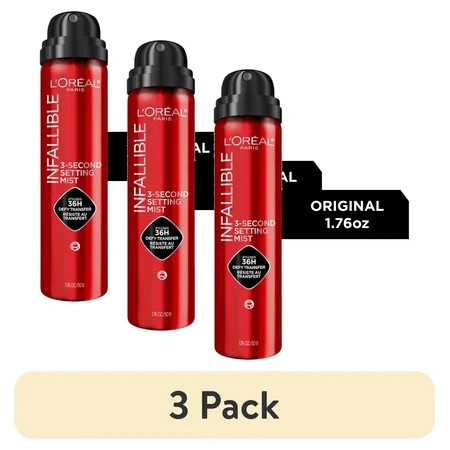 (3 pack) L'Oreal Paris Infallible 3- Second Setting Mist with Microfine, up to 36H Wear, 1.76 oz | Walmart (US)