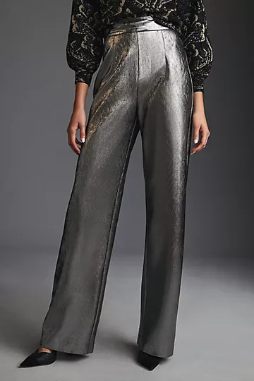 Hutch Silver Metallic Pants | Anthropologie (US)