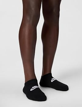Nike Unisex Sportswear Everyday Essential No-Show Socks (3 Pairs), Black/White, Medium at Amazon ... | Amazon (US)