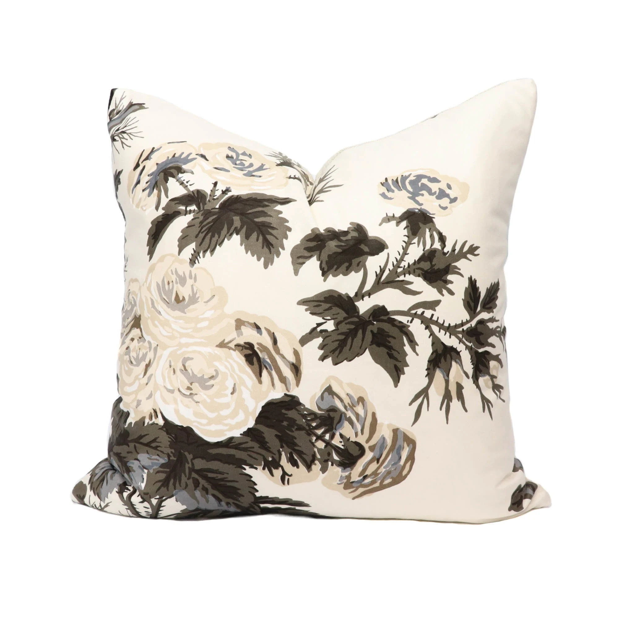 Schumacher Pyne Hollyhock pillow cover in Charcoal 174450 -ON BOTH SIDES //Designer pillow // High end pillow //Decorative pillow | Etsy (Global)