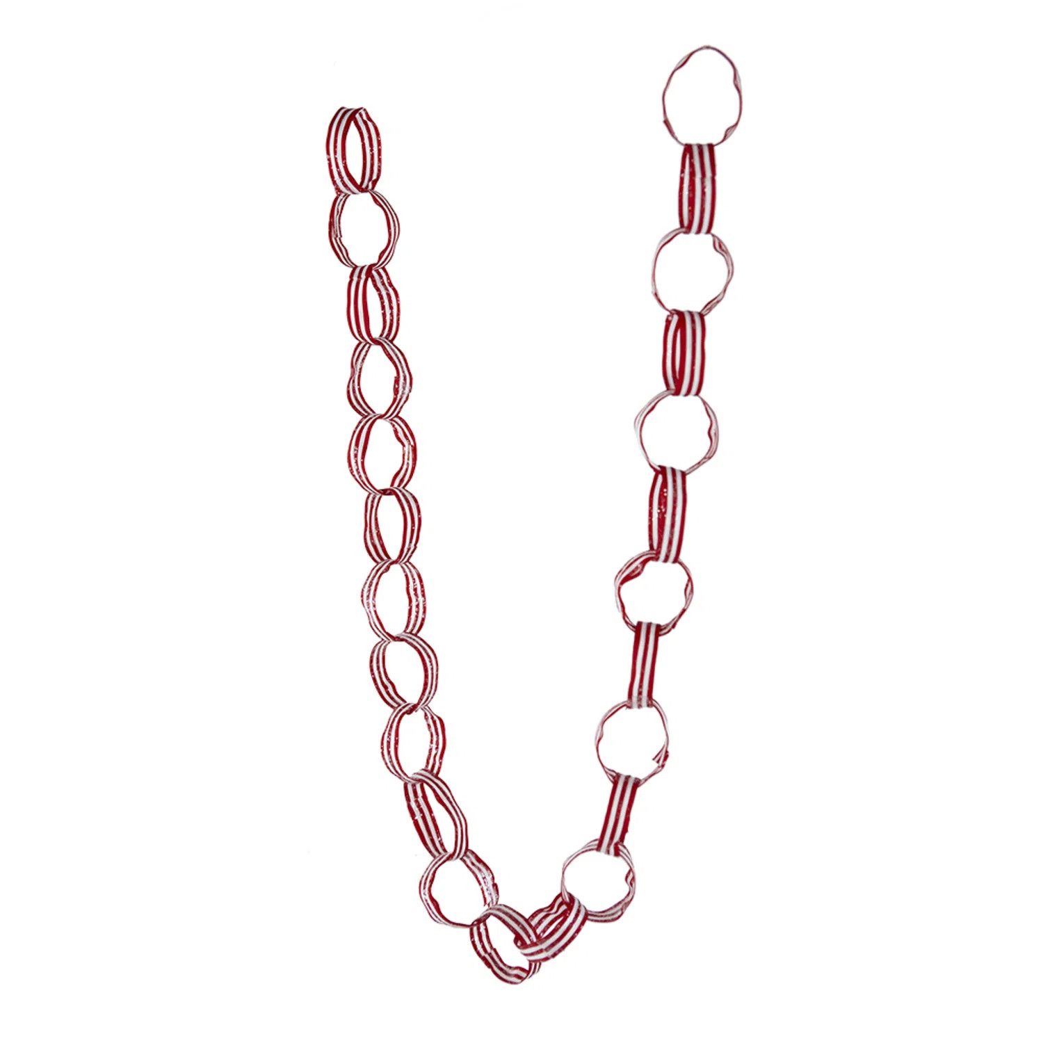 The Holiday Aisle® Peppermint Chain Garland - Red, White - 48"L | Wayfair | Wayfair North America