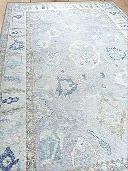 Gray Modern Oushak Rug, Shades of Soft Grey Vintage Pastel Turkish Area Rugs, Oriental Antique Inspi | Amazon (US)