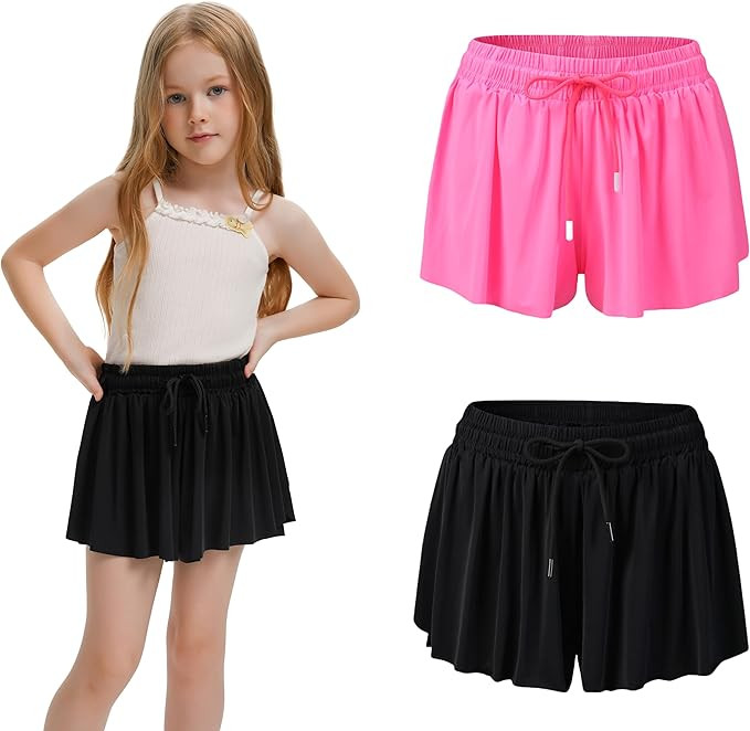 2 Pack Athletic Flowy Shorts Skorts | Amazon (US)