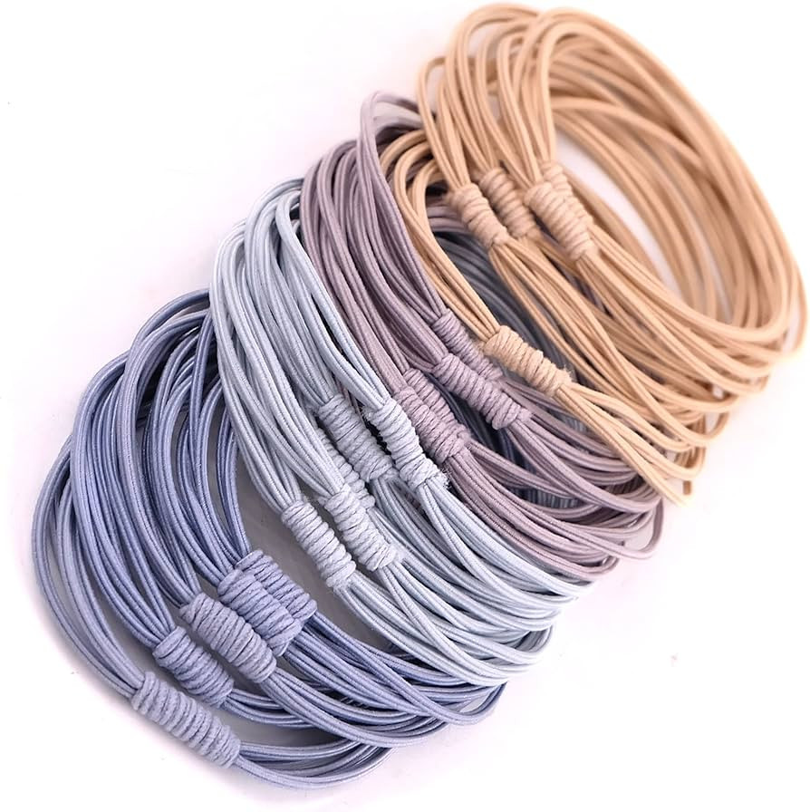 WDGROW Large Seamless Hair Ties for Girls,Women,Men,Bracelets Hairties,No Crease,Fabric Hair Tie ... | Amazon (US)