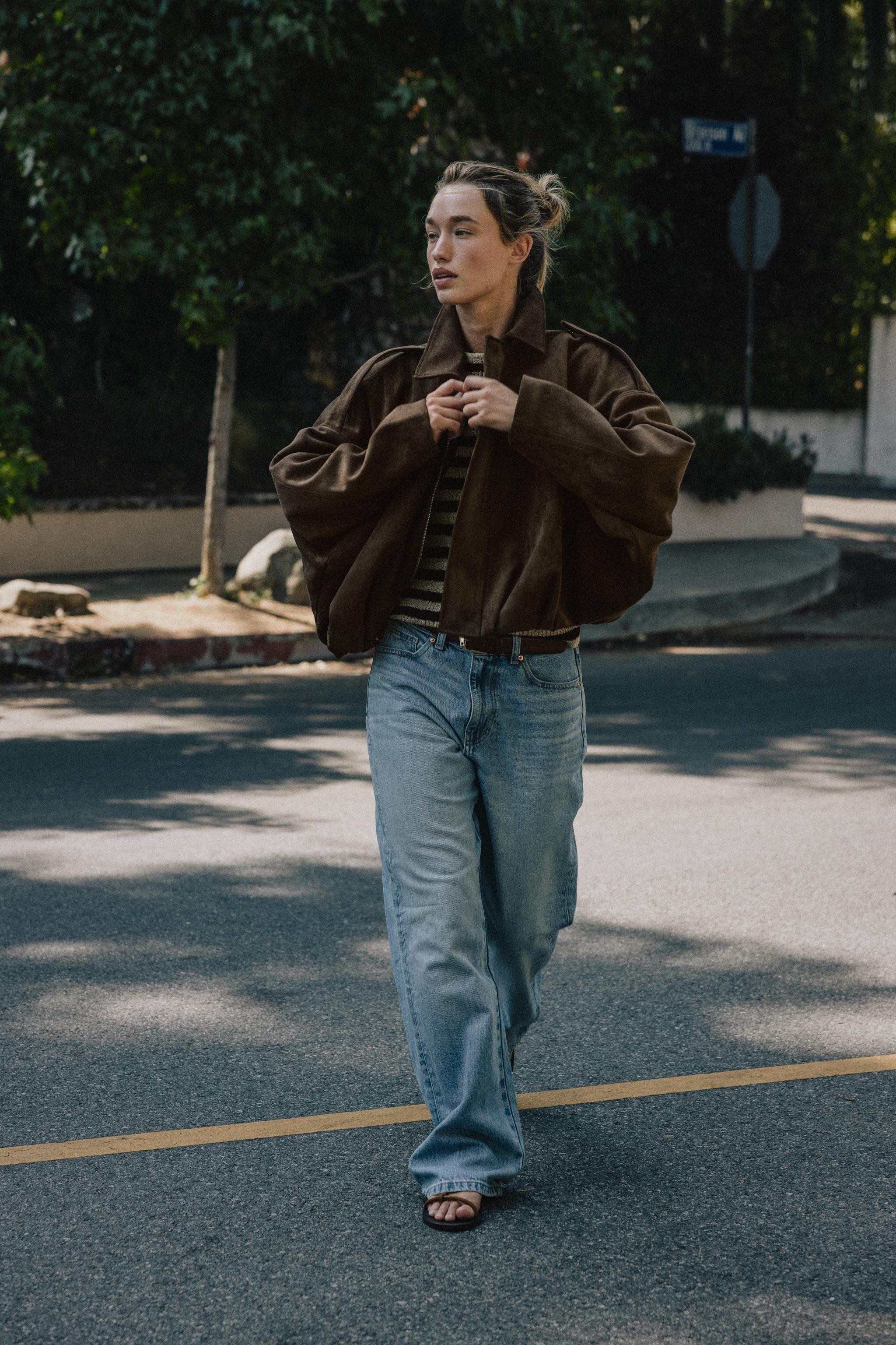 SUEDE EFFECT BOMBER JACKET | Zara UK