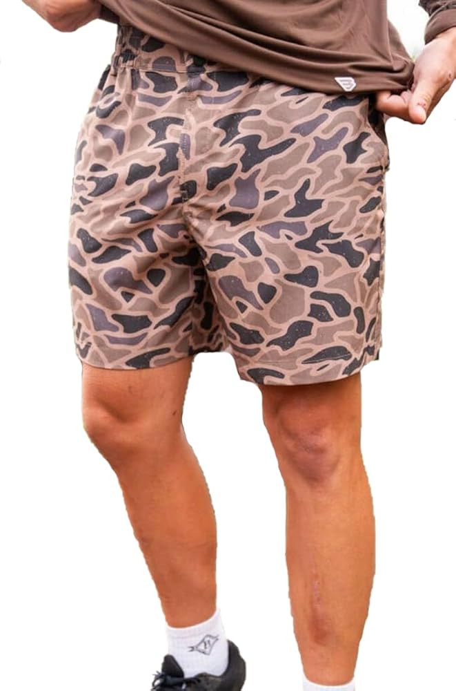 Burlebo Classic Deer Camo Everyday Shorts - Grey Pocket | Amazon (US)
