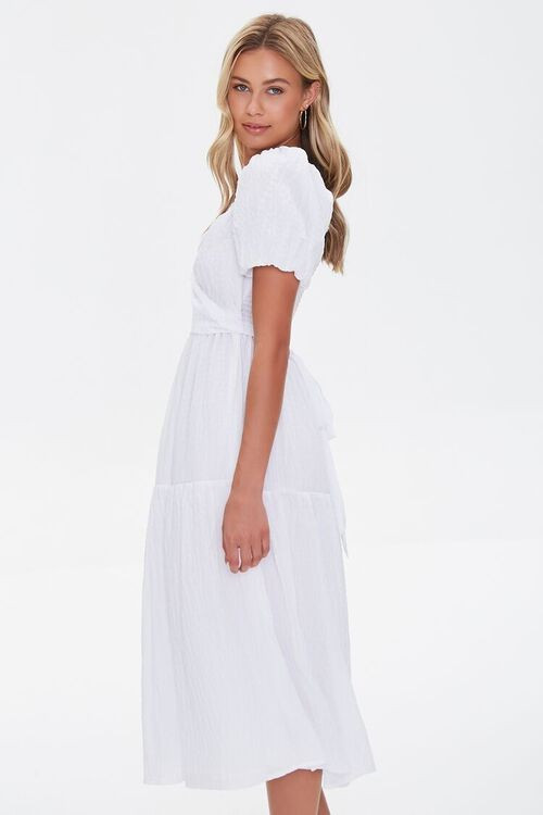 Seersucker Surplice Midi Dress | Forever 21 (US)