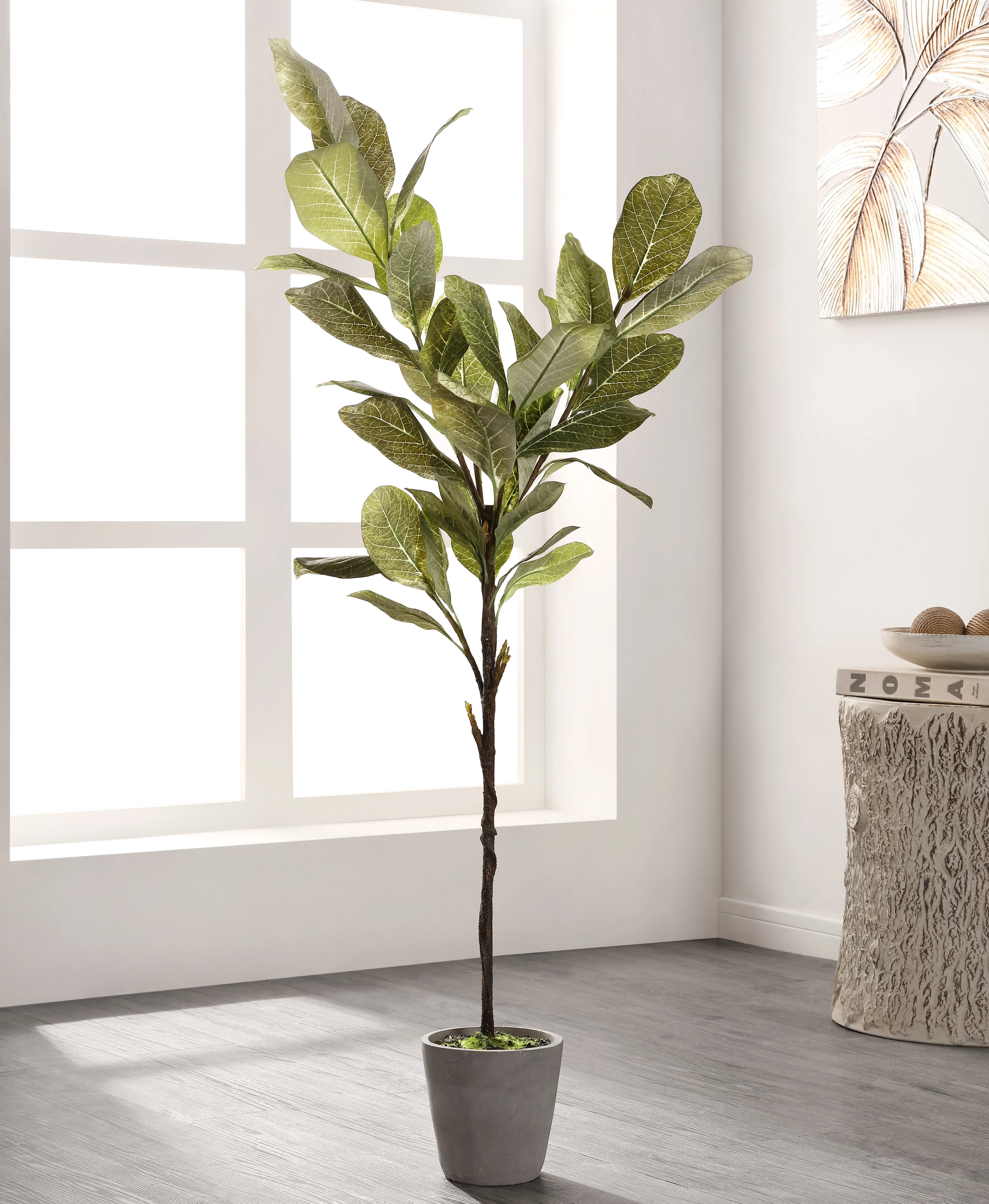 Ember 51.18'' Faux Flowering Tree in Freestanding | Wayfair North America