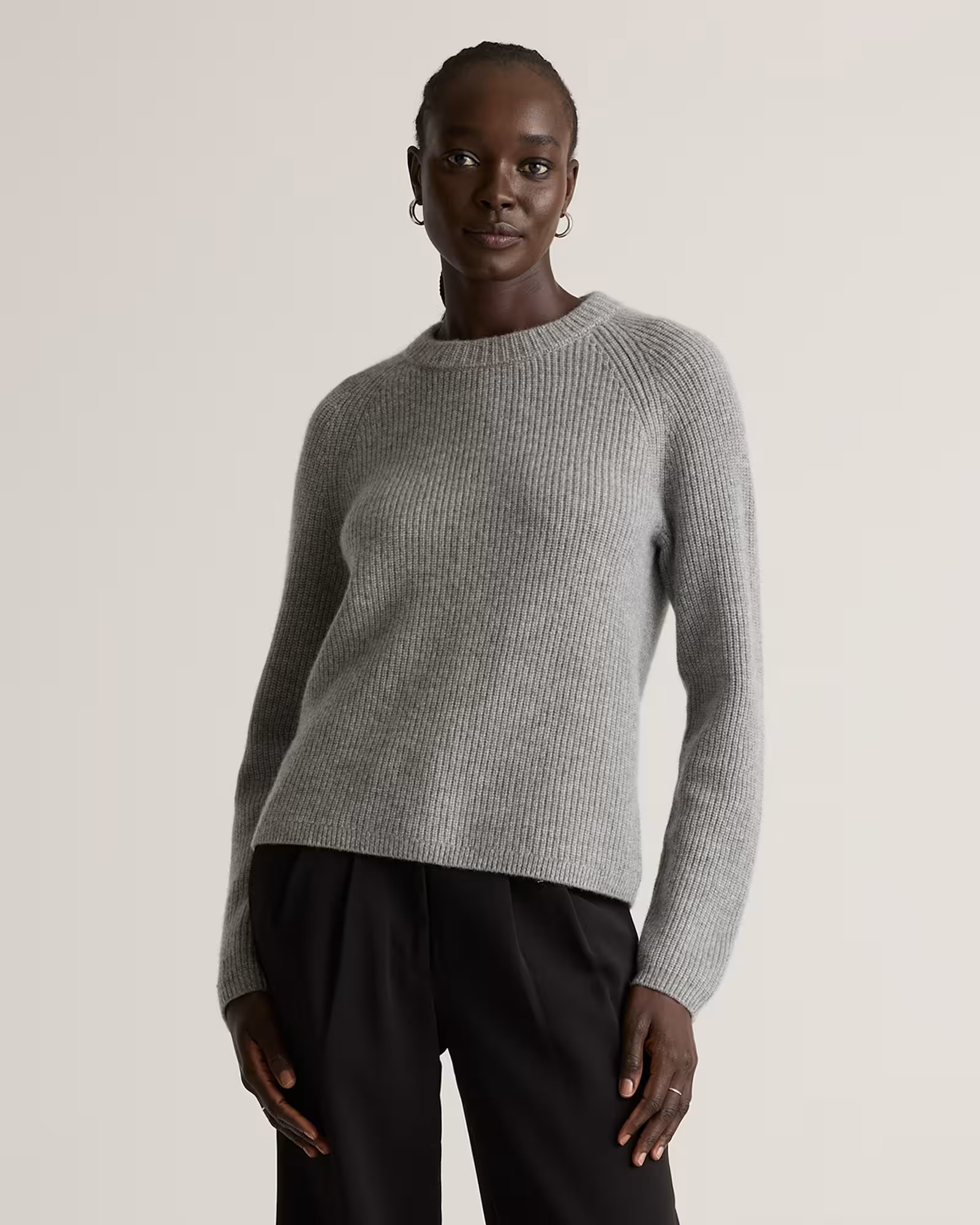 Mongolian Cashmere Fisherman Crewneck Sweater | Quince