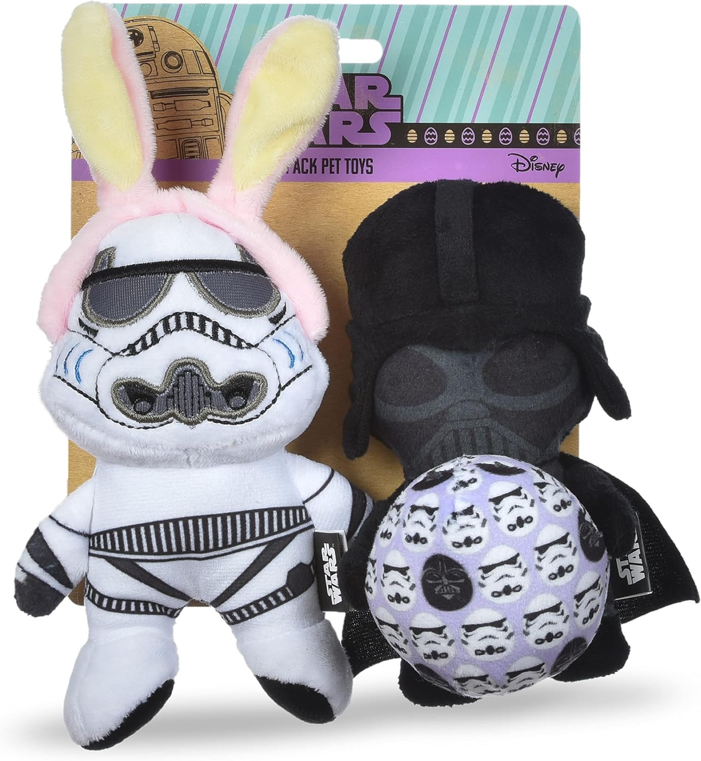 STAR WARS 2PC Easter 6" Stormtrooper & Darth Vader Squeaker Pet Toys |Set of Two Plush Squeaker E... | Amazon (US)