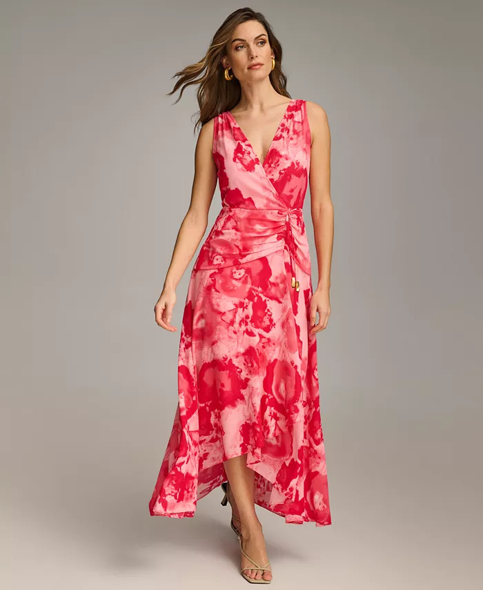 Women's Printed Sleeveless Maxi Dress | Macy's