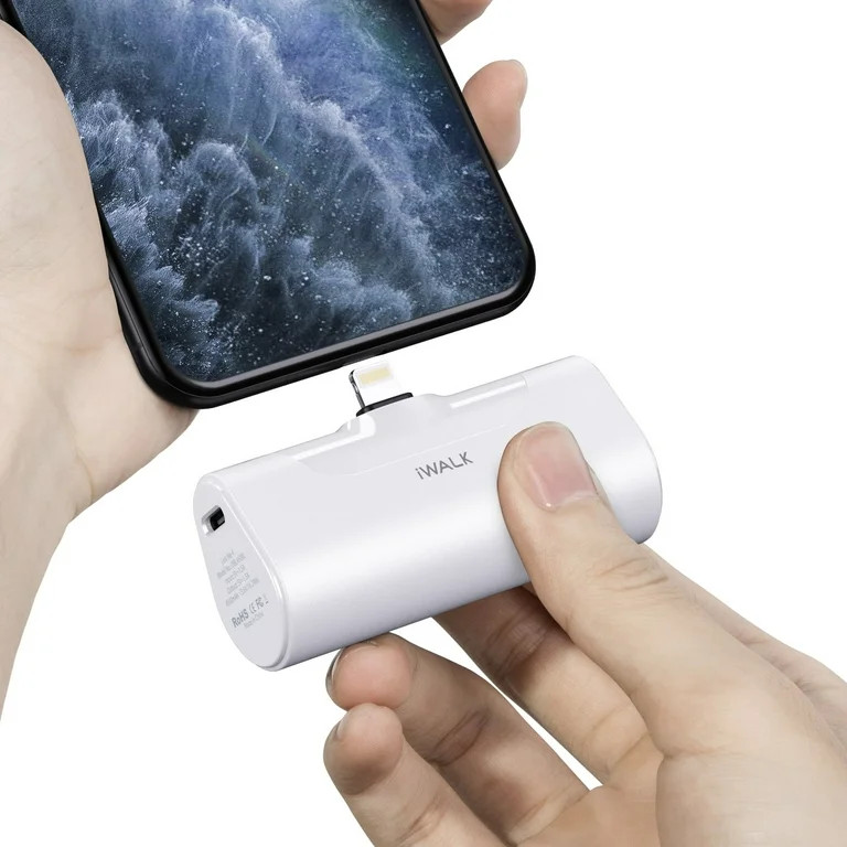 iWalk 4500mAh Power Bank Portable Phone Battery Charger for iPhone 14/14 Plus/13/12, White Lightn... | Walmart (US)