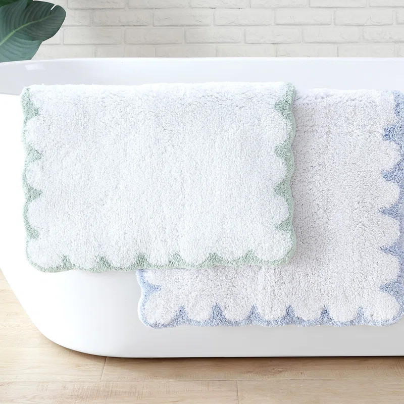 Scallop Cotton Blend Bath Rug | Wayfair North America