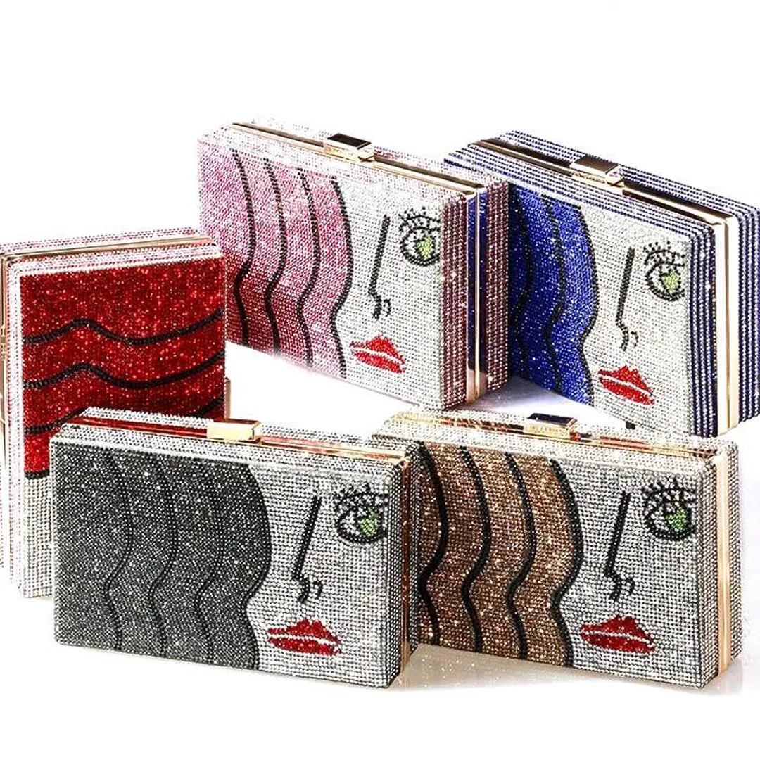 Rhinestone Lady Face Purse - Celebrate Femininity, Fashion, and Flair! the Bag for Glam Fashionis... | Etsy (US)